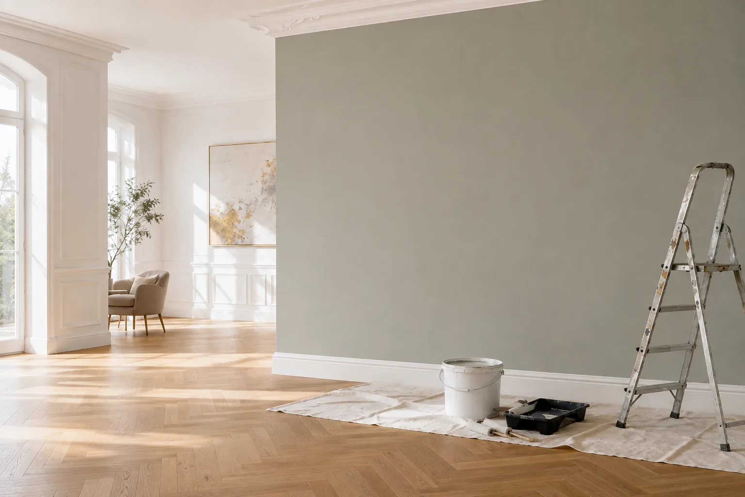 Intérieur rénové et remis en peinture