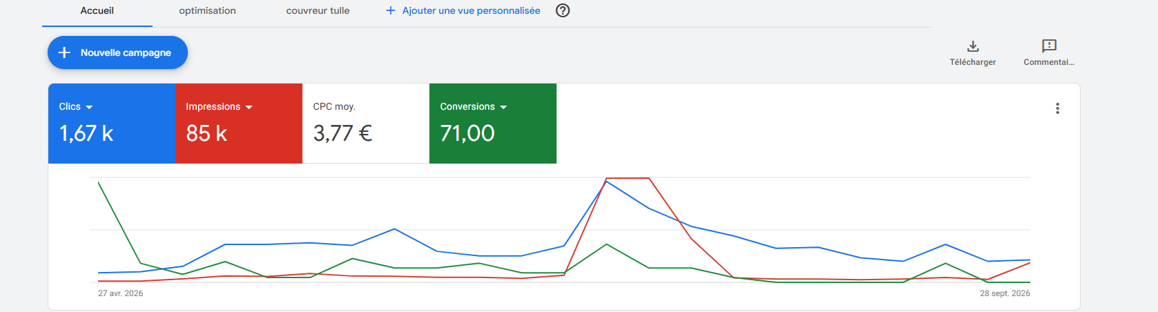 Capture réelle Google Ads