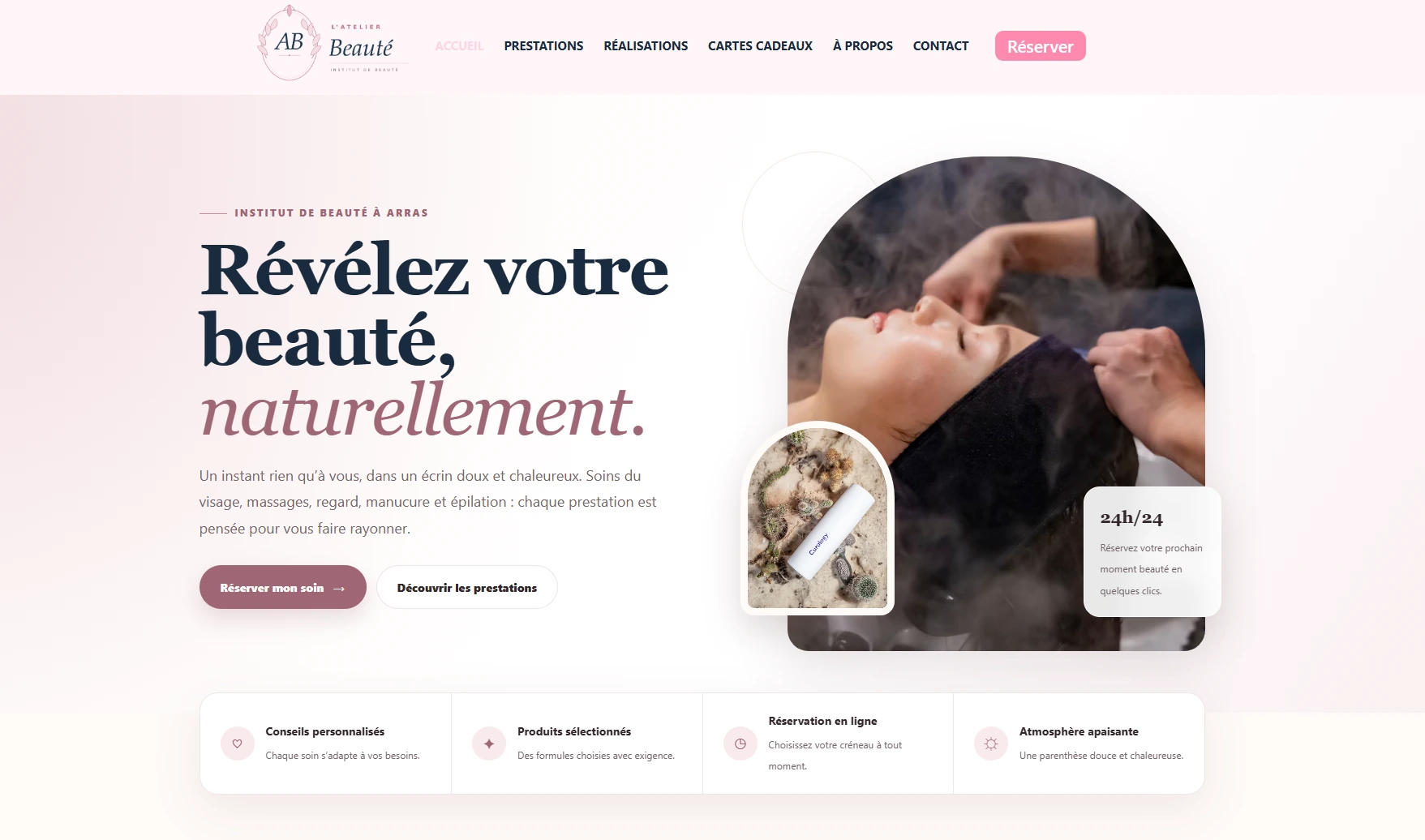 Modèle institut de beauté Web Jouglet